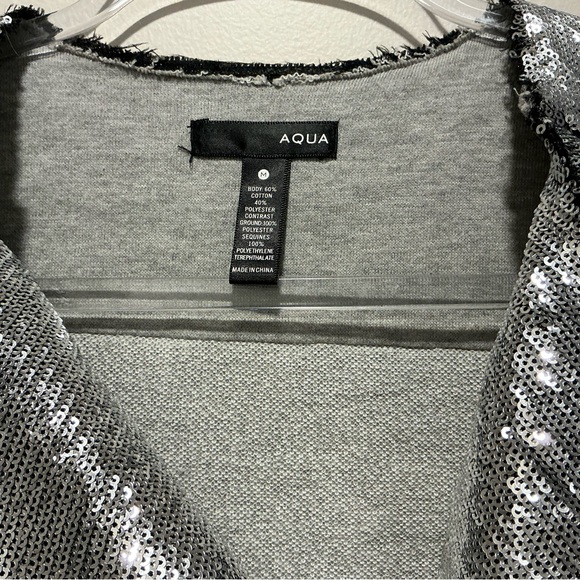 Aqua sequin silver jacket Size M - Picture 3 of 11
